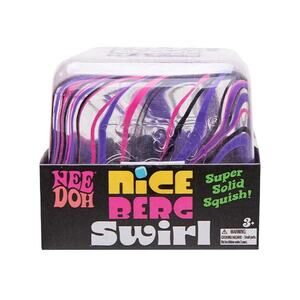 🔥Nee Doh Nice Berg XL Giant Squishy Swirl Cube Pink Black & Purple BNWT🔥